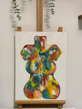 Abstract Female Body Painting | Original Acrylic Canvas Art
